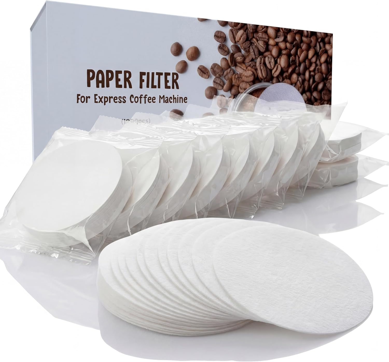 AGOGO Coffee Paper Filters, Espresso Portafilter & Moka Pot, 1000 Pack 56mm