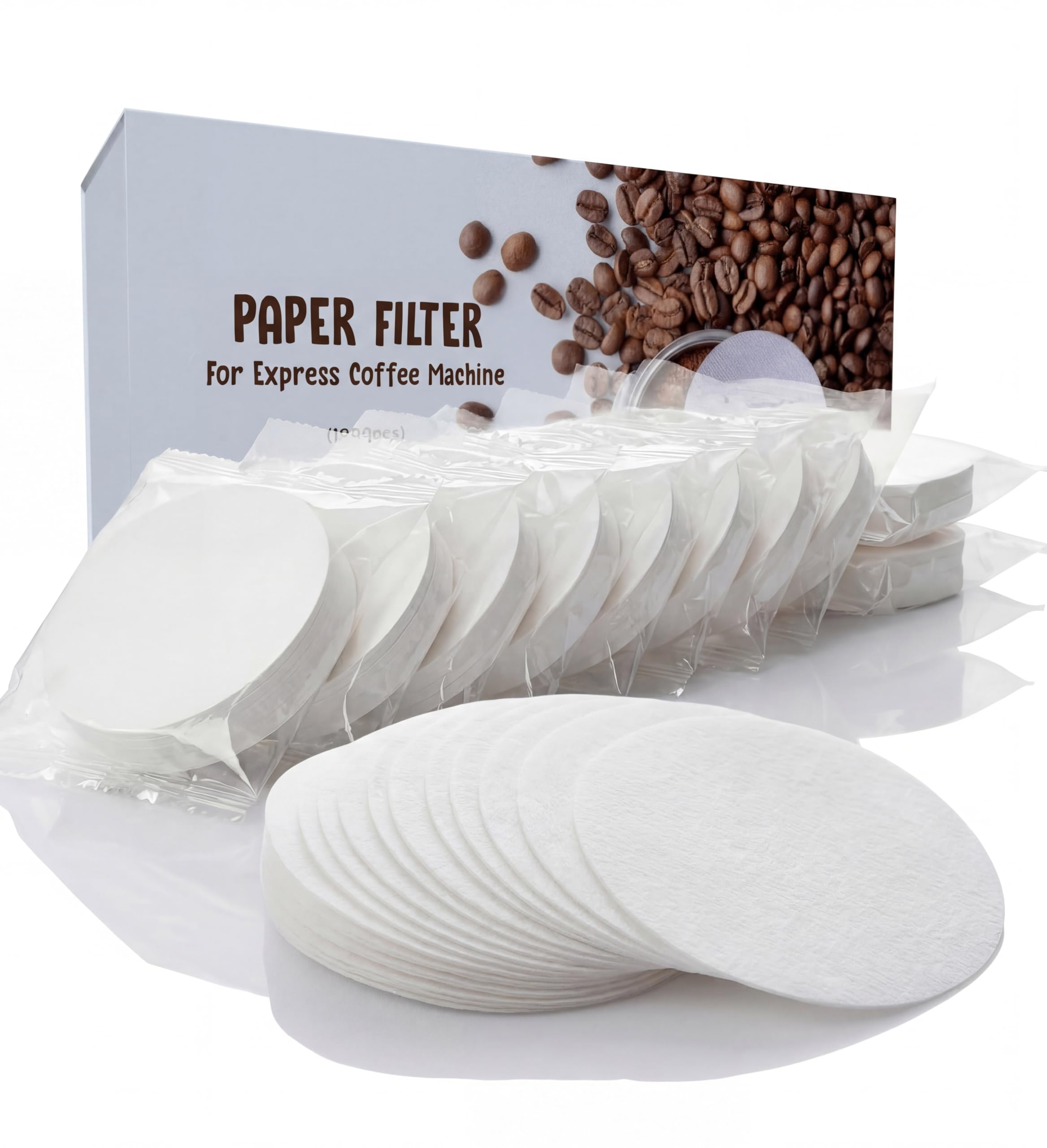 AGOGO Coffee Paper Filters, Espresso Portafilter & Moka Pot, 1000 Pack 56mm