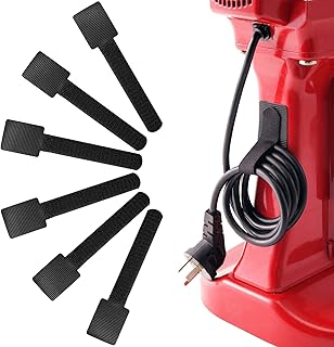 Cord Organizer for Appliances 6 Pack, SUITMAT Cable Organizer Cord Holder Wrapper for Small Kitchen Appliances, Tidy Wrap for Kitchenaid Stand Mixer Air Fryer Coffee Maker Pressure Cooker (Black)