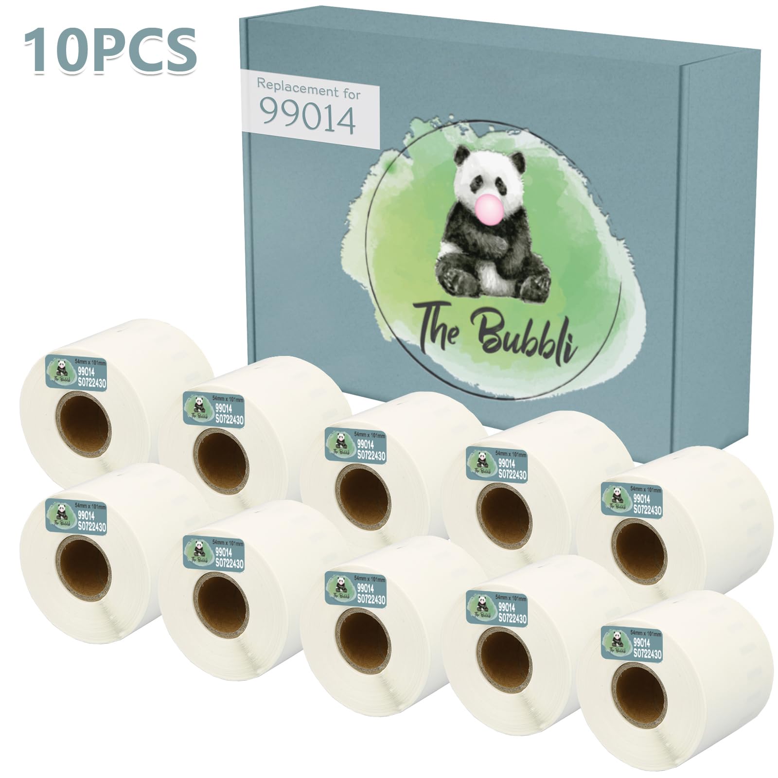 The Bubbli 54x101mm 99014 10Roll-2,200 Labels Address Shipping Label, Price Barcode Label Compatible for LabelWriter&Seiko LW310 LW320 LW330 LW400 LW450 Twin Duo 4XL (220/Roll)