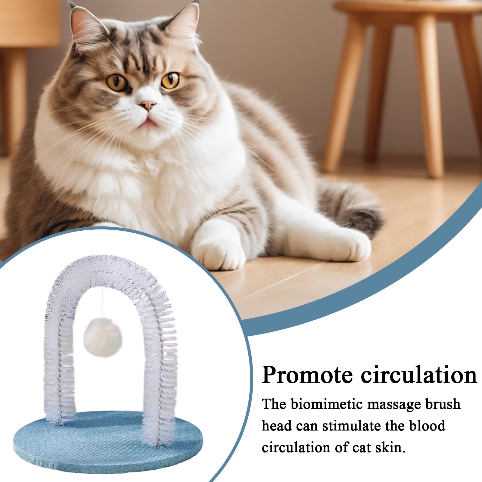 Grattoir pour chat – Toiletteur de massage pour l'arche de chat | Tapis à arche pour chats | Éliminateur de perte de poils, poteau de frottement pour chats, design arches pour massage de la tête