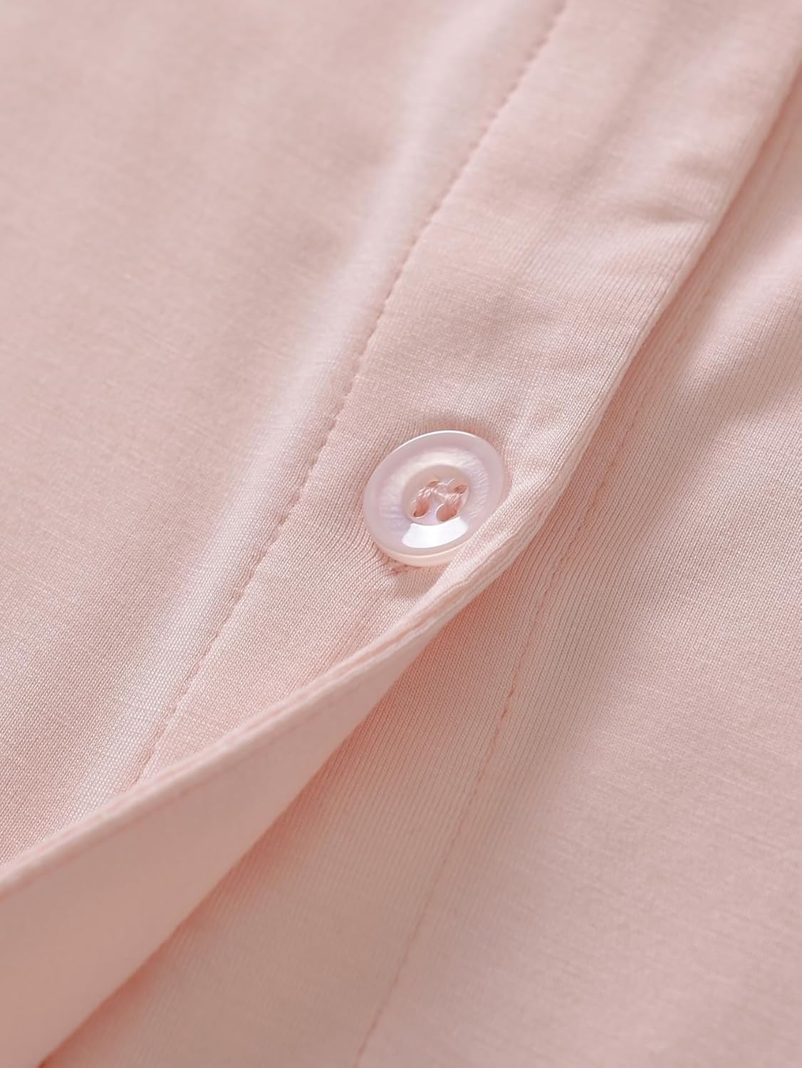 Latuza Women's 3/4 Sleeve Button Up Pajama Top Bamboo Viscose V Neck Sleep Shirt - Image 5