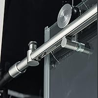 Vista 10 de Woodbridge Puerta de ducha sin marco de cierre suave de 57.5-60 pulgadas de ancho x 76 de alto, vidrio templado a prueba de explosiones de 3/8