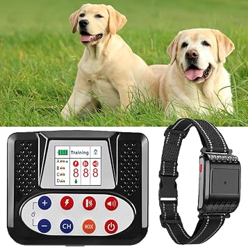 2in1 Wireless Dog Fence Electric Pet Training Containment System, Safe Effective, Adjustable Range, Vibration & Shock, Waterproof Rechargeable Receiver, Harmless for All Dogs,for1dog