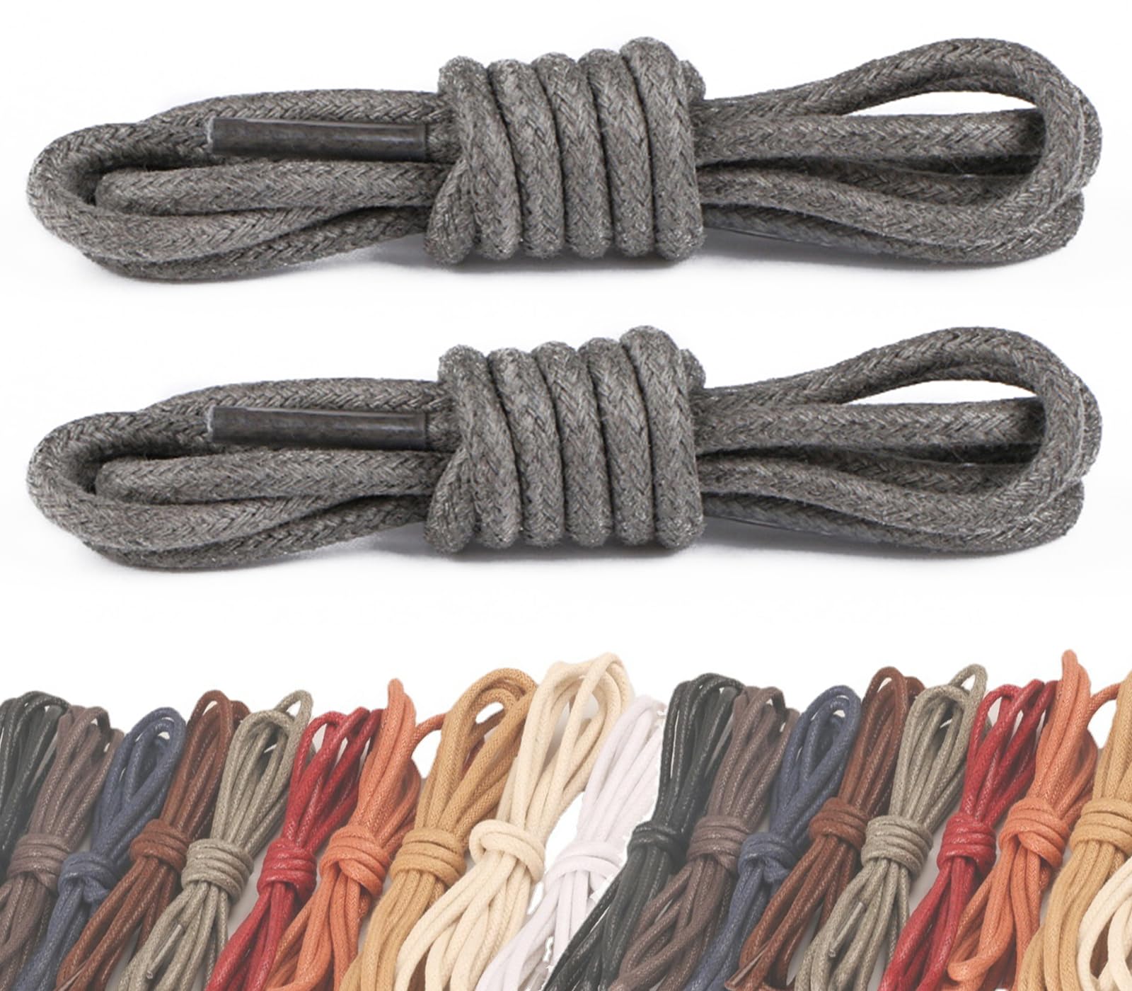 Cotton Wax Shoelaces for Leather Shoes 2.5 mm Thin Oxford Business Shoelaces Formal Clothing for Men and Women