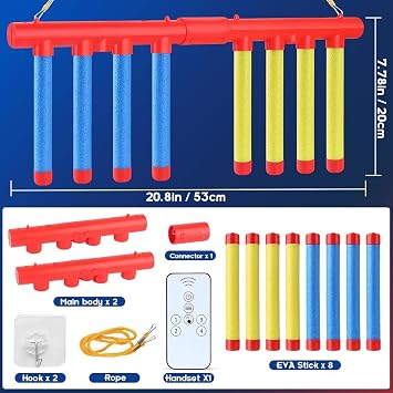 Catching Sticks Game, Drop Sticks Reaction Game with Remote Control | 3 Speed Hand-Eye Coordination Challenge for Kids & Adults, Solo & 2 Player Fun Family Party Game