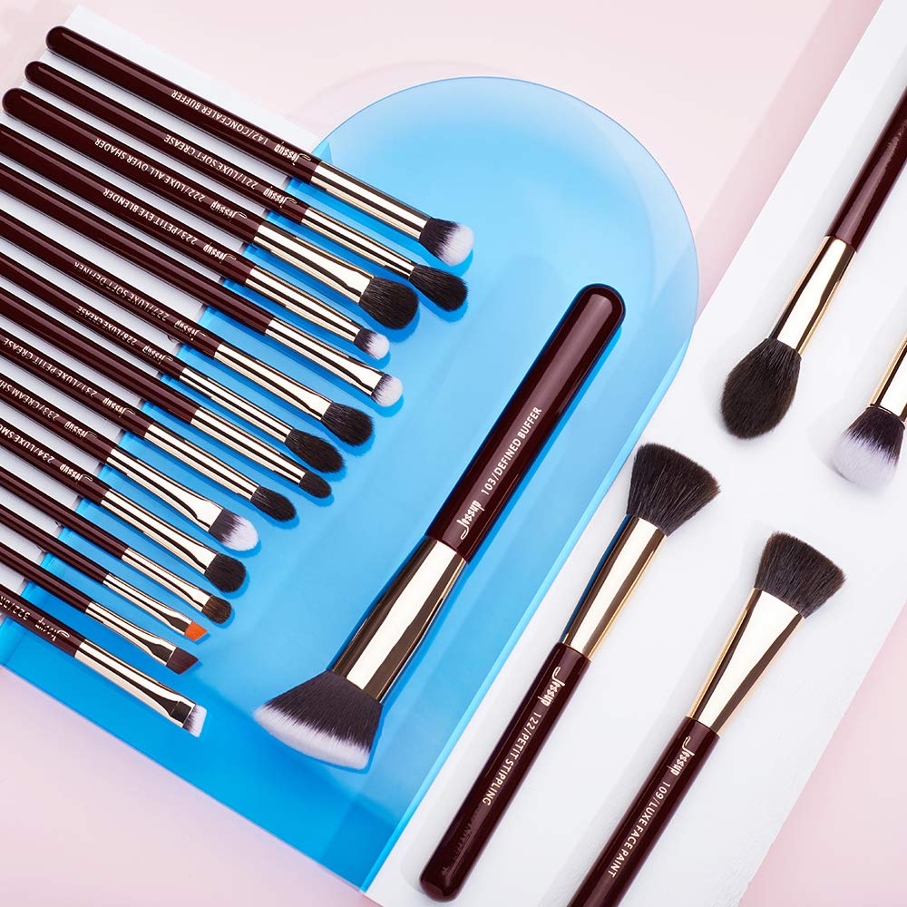Jessup pinceles de maquillaje profesional 20 piezas T281