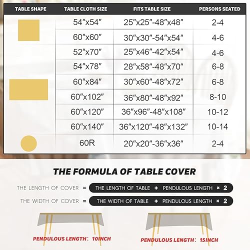 Miniatura 8 de smiry Mantel rectangular de lino sintético, mantel de tela de arpillera impermeable, fundas decorativas lavables para cocina, comedor, fiestas, 60 x