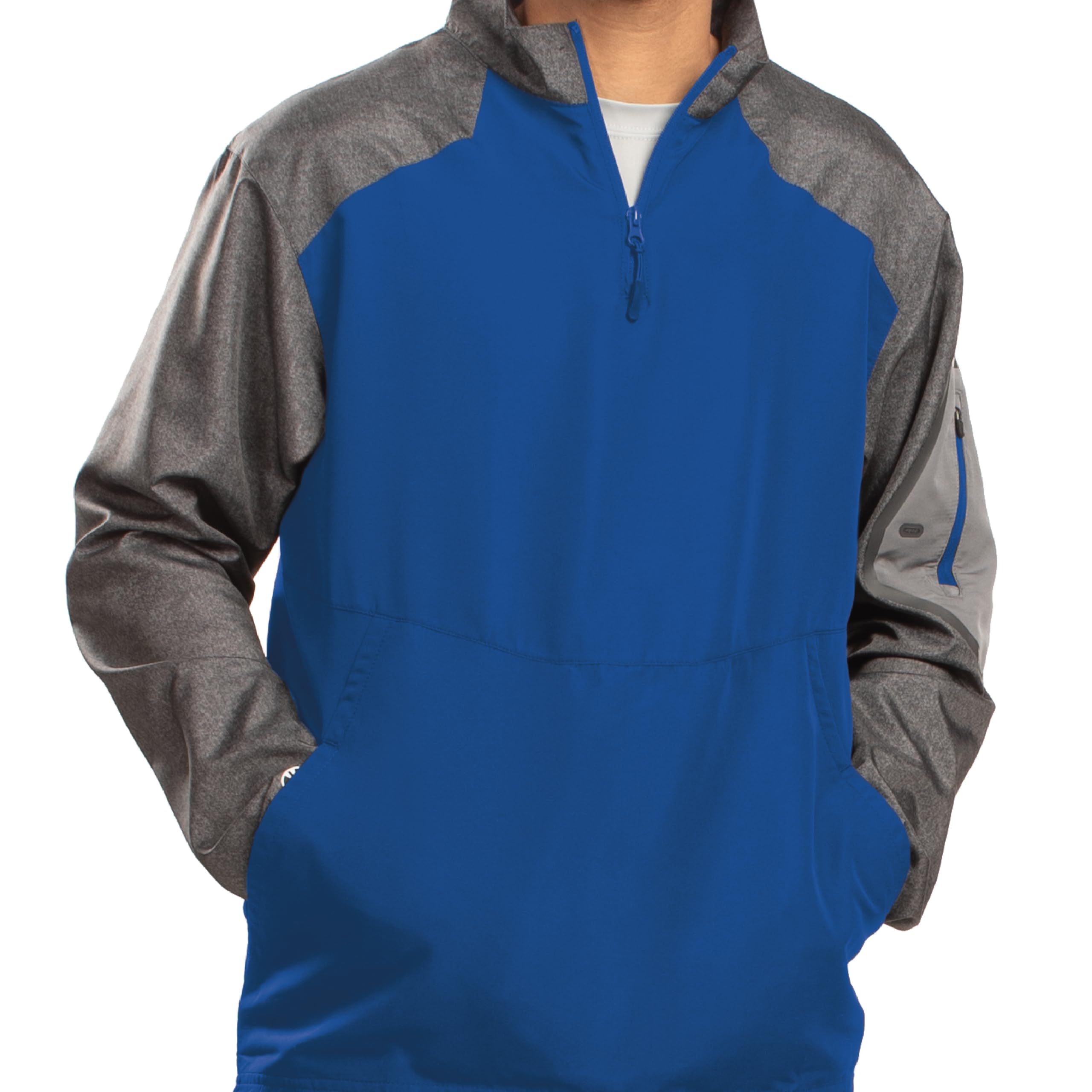 Holloway Raider Pullover Cage Jacket - Weather-Resistant, Ultra-Light, Quarter Zip, Sleeve Pocket - for Outdoors & Travel
