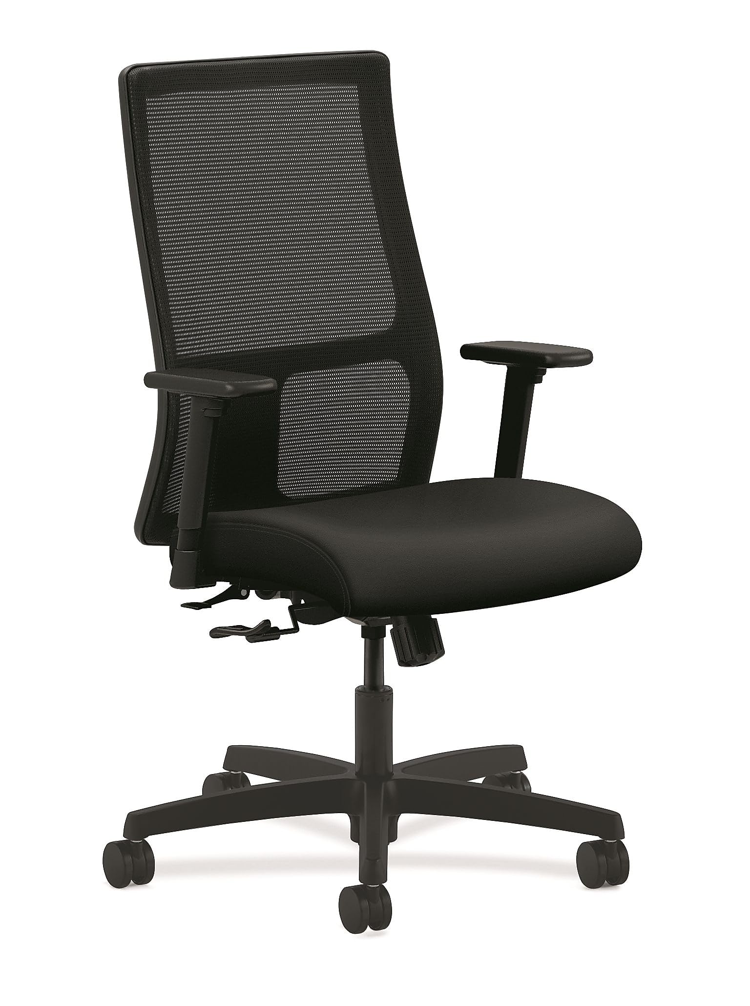 HON Ignition Series Mid-Back Work Chair - Mesh Computer Chair for Office Desk, Black (HONIW101UR10)