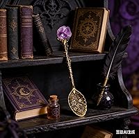 Vista 5 de ideayard Cuchara de brujería retro con cristal 1 pieza para regalo