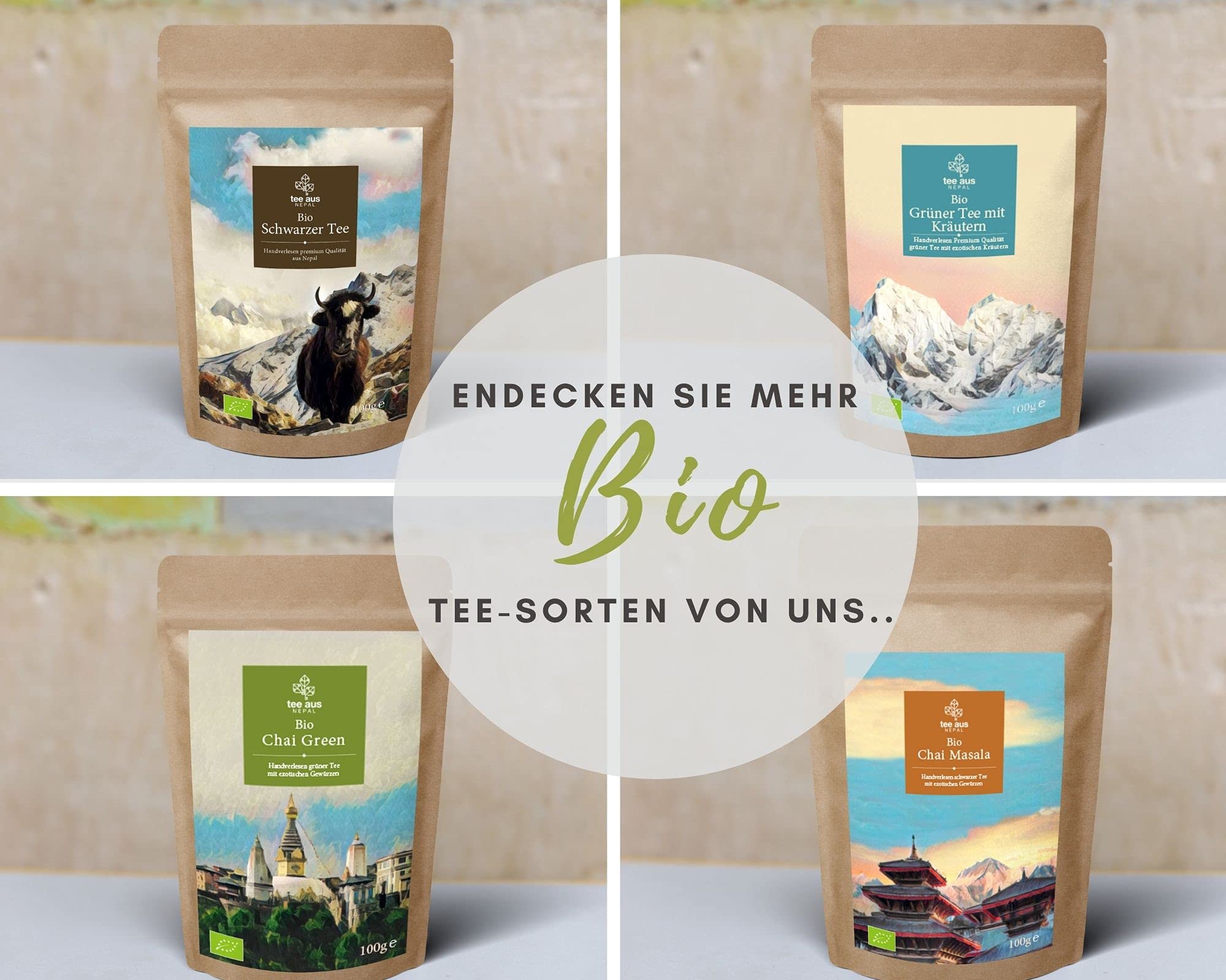 BIO Tulsi Tee 1000g 2er Pack (2 x 500g) Tulsikraut Indisches Basilikum Biologisch angebauten Indischen Basilikums Kräutertee Herbal Tea ORGANIC Holy Basil DE-ÖKO-044