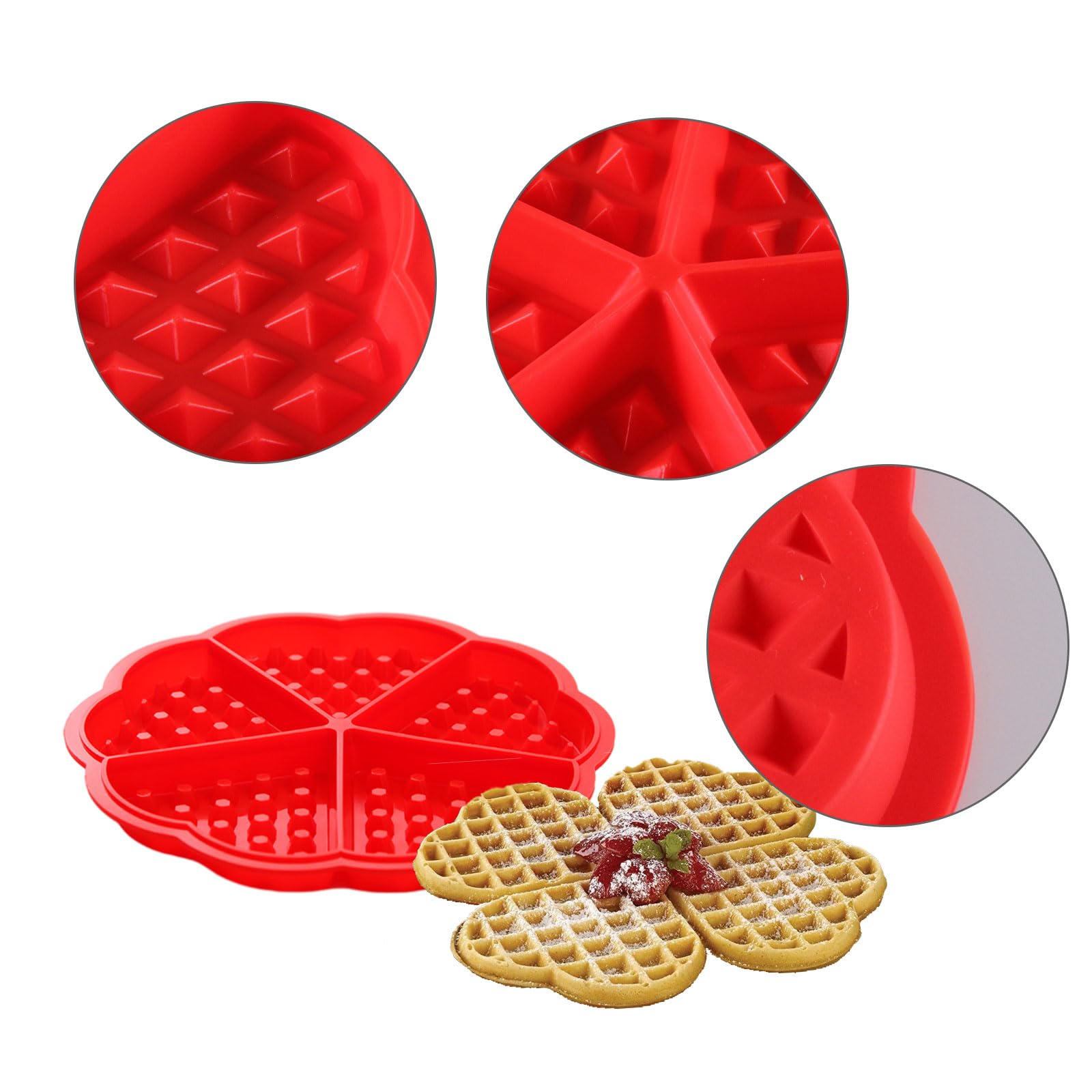 2 Stück Waffelformen Silikon - Herzförmig Für Airfryer & Backofen