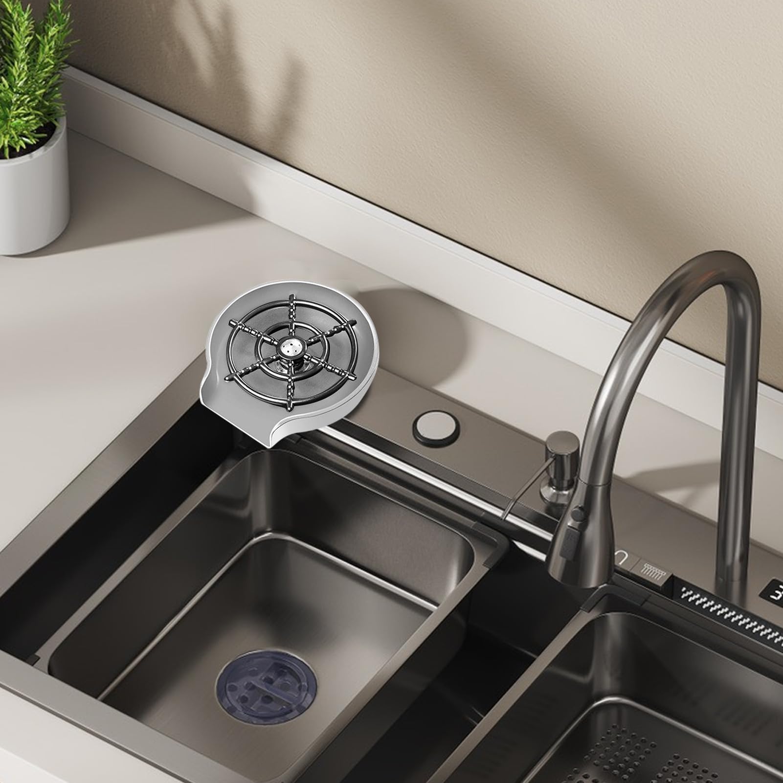 - Sciacquatrice ad alta pressione, in per lavello da cucina | Pulitore di tazze in acciaio , bottiglia di acqua detergente automatica per cucina, bar, lavello