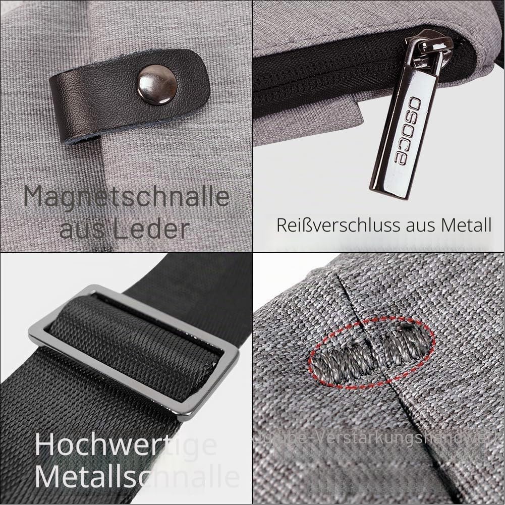 OSOCE Umhängetasche Herren, Anti-Diebstahl Schultertasche | Wasserabweisend Brusttasche