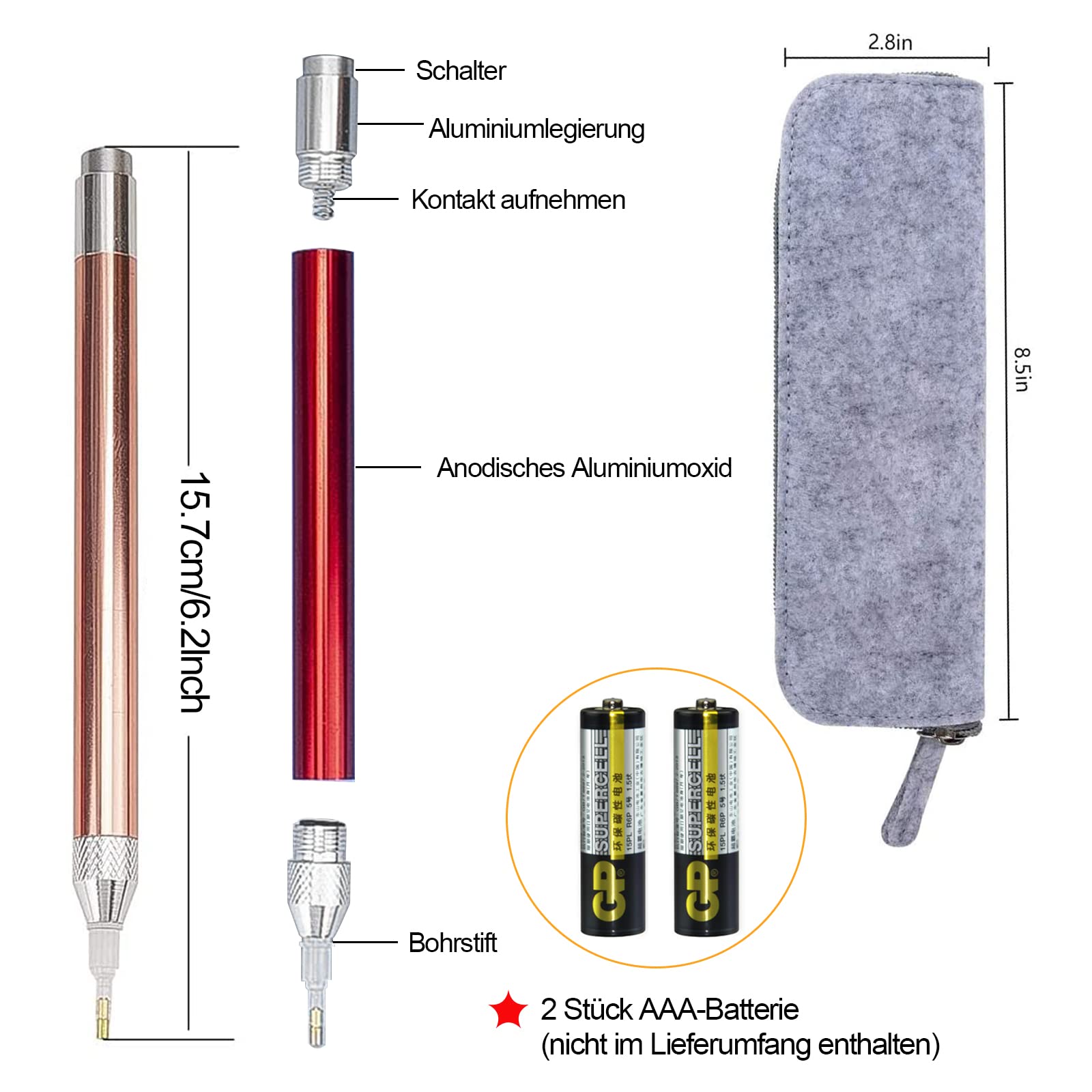 Bee Vakuum-Diamant-Malstift - Wiederaufladbar, Wachsfrei, Für 5D-Diamantbilder & Bastelprojekte