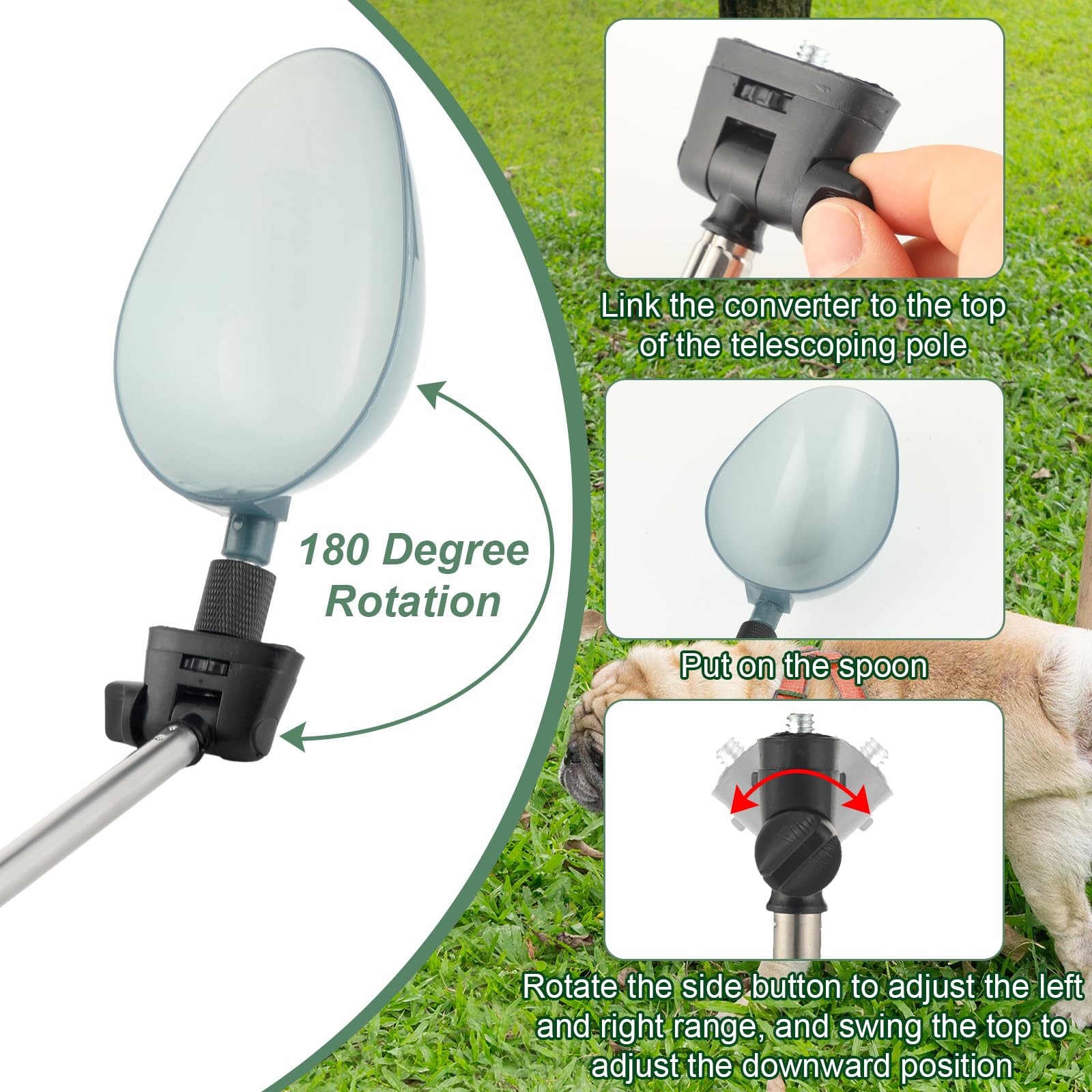 Raccoglitore Urina Cani Telescopico - Cucchiaio Regolabile Per Prelevare Campioni Da Animali Domestici E Bestiame