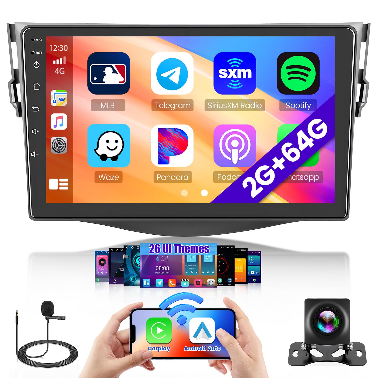 Autoradio GPS Android 15 pour Toyota RAV4 2008 2009 2010 Hikity - 8