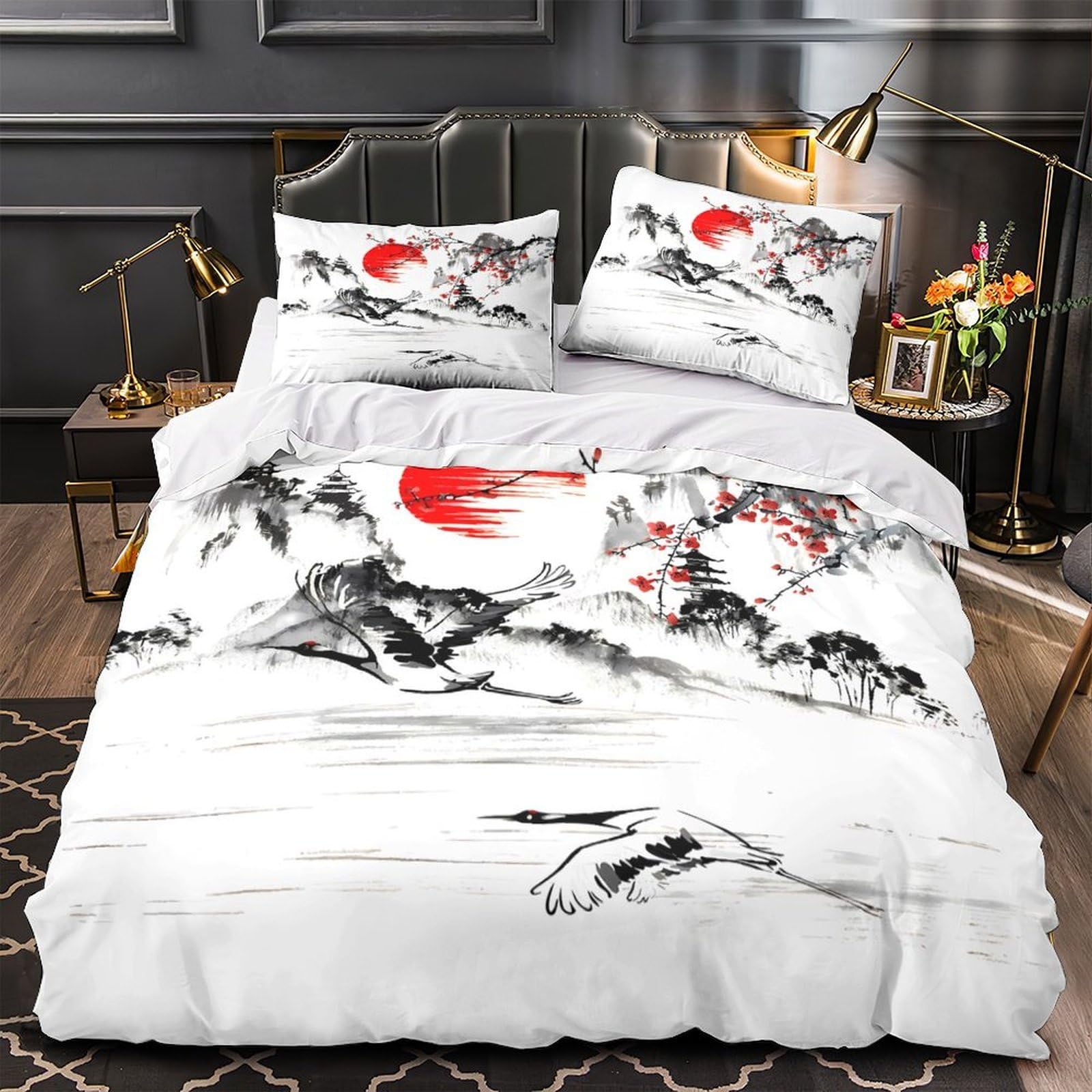 Housse de couette 3D éléphant coloré vibrant parure de lit double 200x200