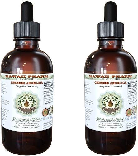 Miniatura 5 de HawaiiPharm Angélica Extracto líquido chino sin alcohol, Angélica orgánica (Angelica Sinensis) Suplemento herbario natural de glicerita de raíz