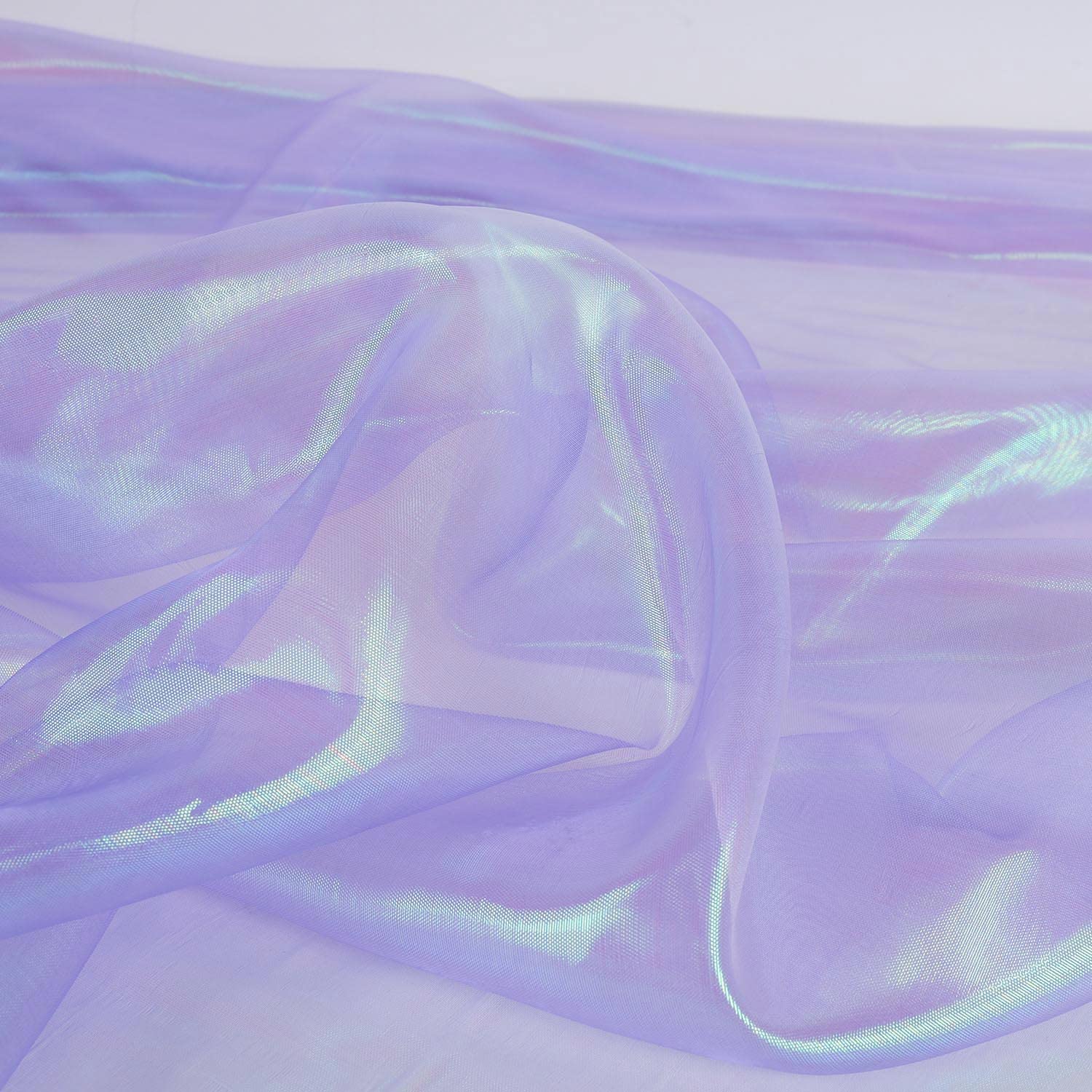 Sheer Iridescent Organza Fabric 58 Inches Wide - 5 Yards Precut