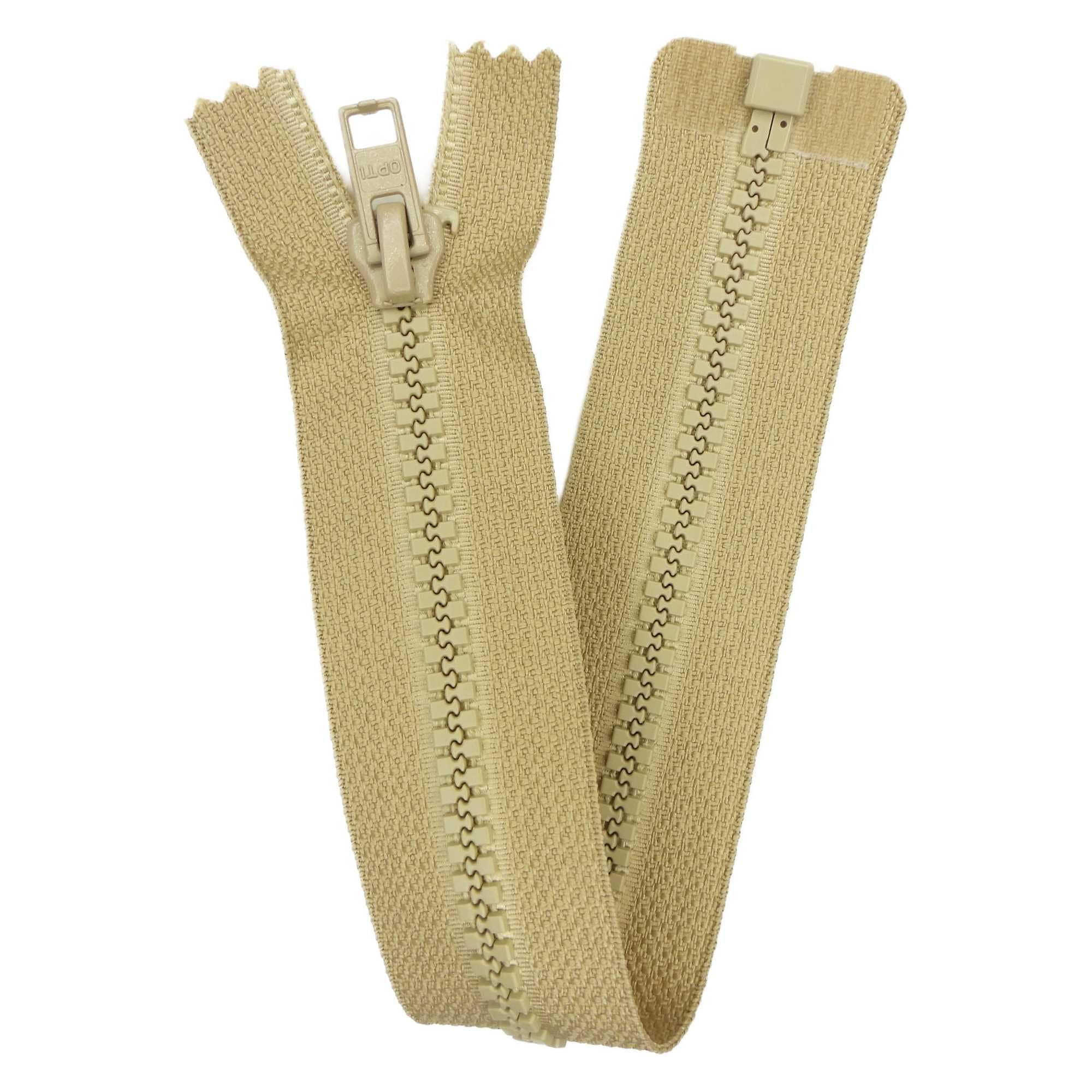 Open End Zip Chunky 30 Inch 76cm 16 Colours Jacket Coat Buy 1 Or 2 Zips 850D, 8542 Beige, 2 โ image 1