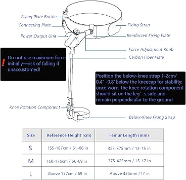 Wearable Exoskeleton for Walking, Carbon Fibre Walking Assistance Device, Adjustable Power for Hiking and Daily Mobility Support