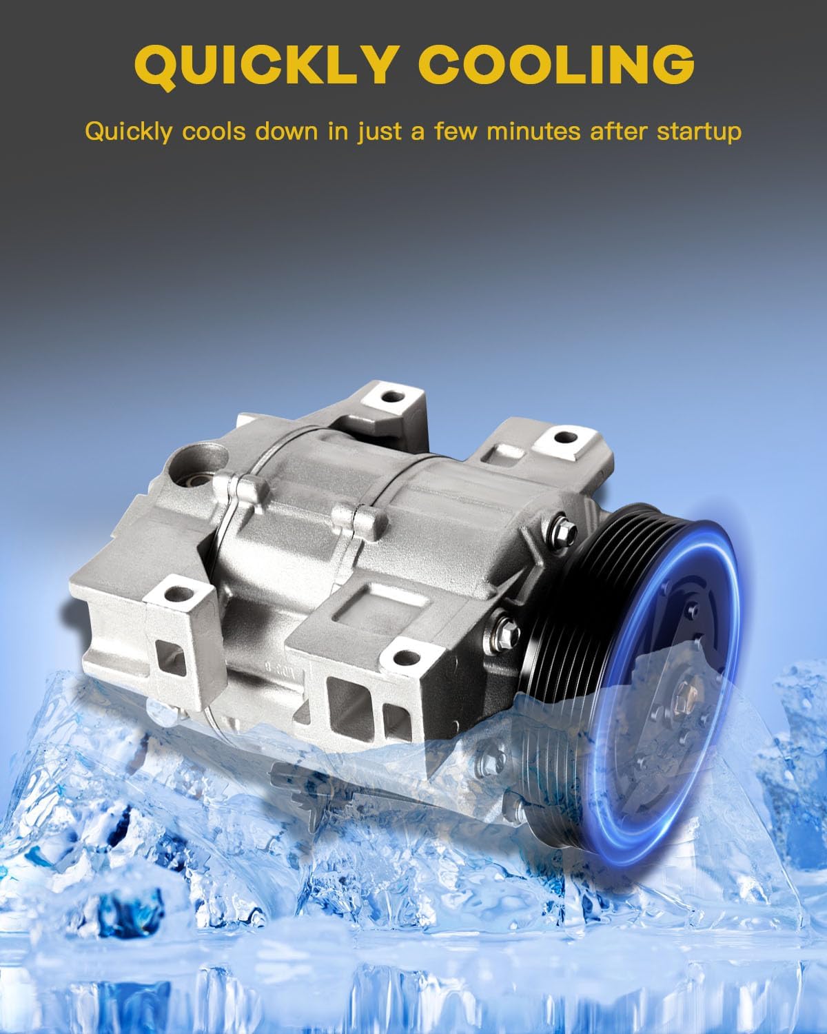 INEEDUP AC Compressor and A/C Clutch 2007-2012 Fit for Nissan Sentra Altima 2.5L