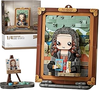 MEIEST Mini Building Blocks Cute 3D Painting Model Set,Simulation Particle Stereograph Collection Construction Building Bricks Toy,Home Decor,14+(Mona Lisa)