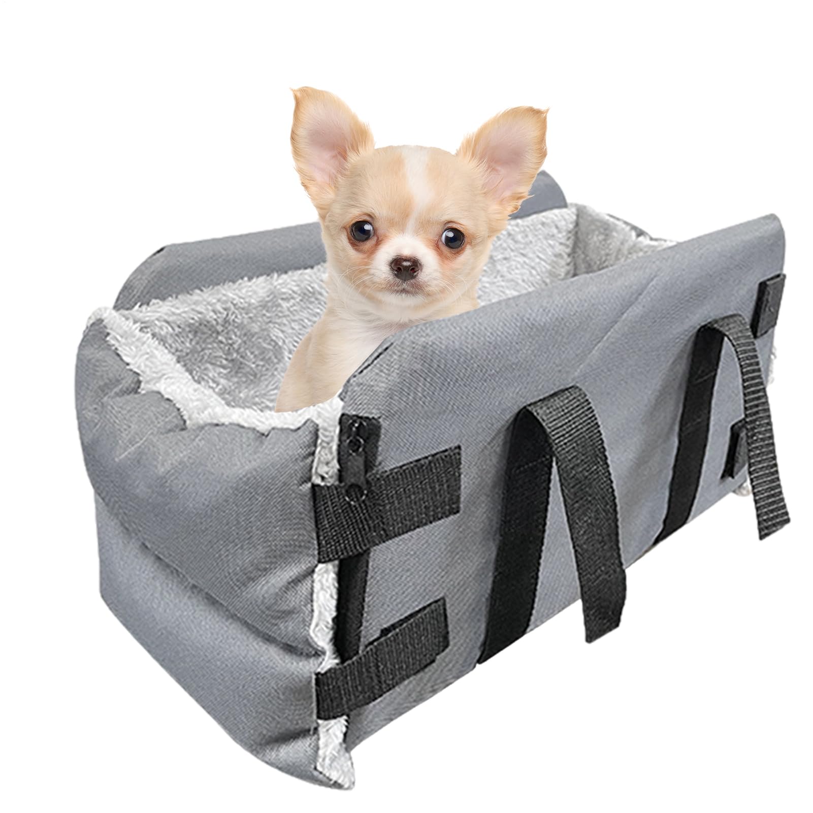 Seggiolino per cani per consolle | Center Console Pet Amplificatore di | viaggio sedile con manico – per passeggino – Uso per auto e casa, sicuro e confortevole portabagagli per piccoli