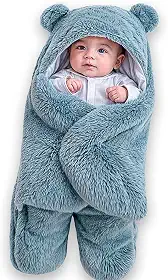 Saco de dormir Casulo Cobertor Enroladinho Sweddle Bebê (Azul)