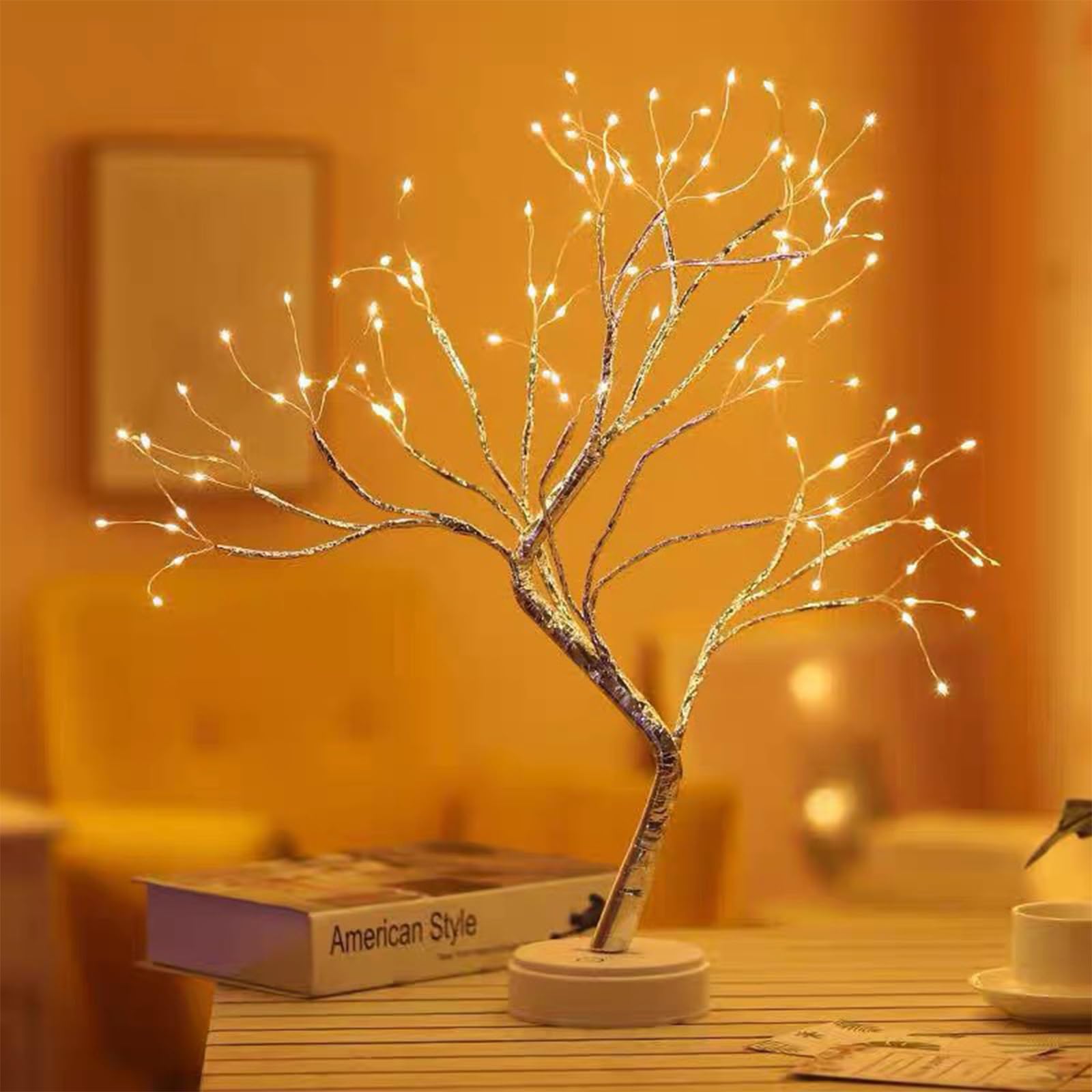 JAY BHAGWATI TOOLS & MACHINERY Tree Light DIY Artificial Light Tree Led Lamp Decoration for Indoor Christmas Party and Gift with Battery and USB Operated (108 Led Warm White) 4