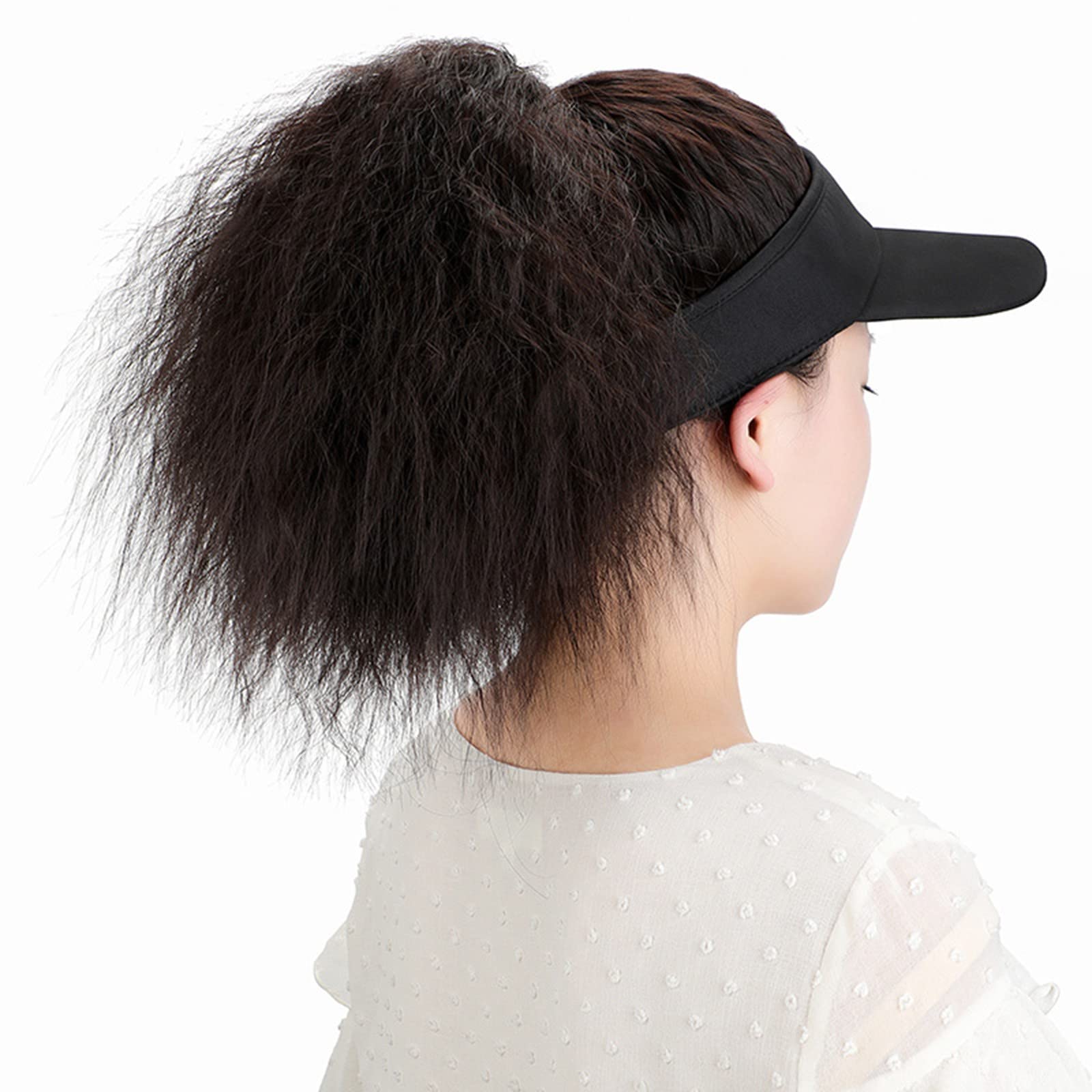 Tennis Ball Hat Baseball Cap With Hair Extensions Synthetic Hair