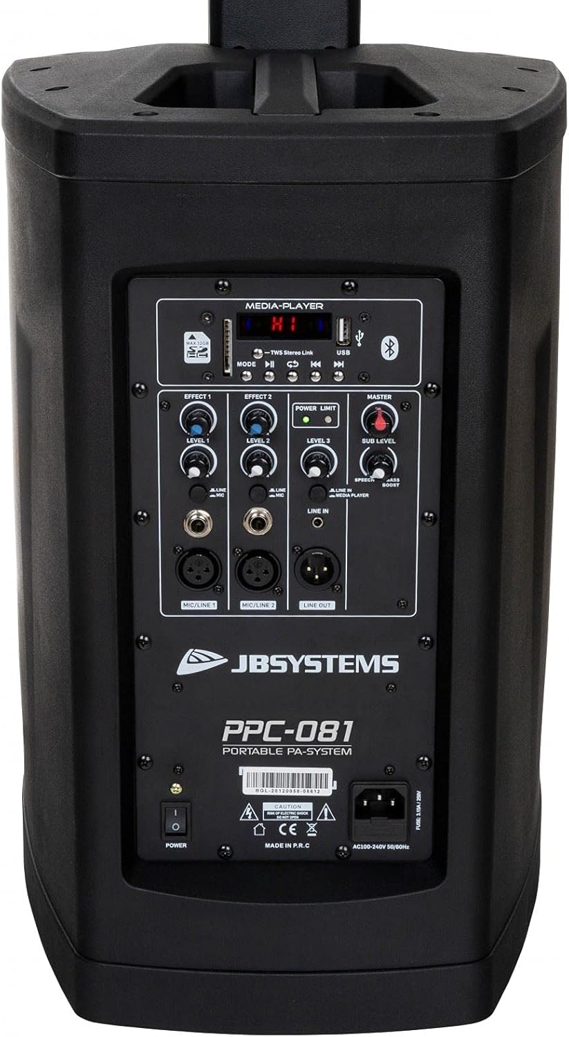 Wara view of JB Systems PPC-081 main unit with control panel