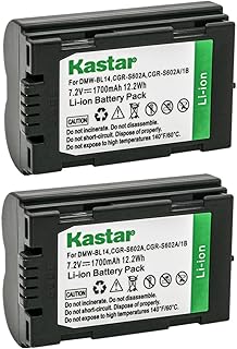 Kastar CGR-S602A Battery 2-Pack Replacement for Panasonic CGR-S602, CGR-S602A, CGR-S602A/1B, CGR-S602E/1B, CGR-S602SE, CGR-S603, CGR-S603A/1B, DMW-BL14 Battery