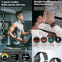 Vista 7 de X10 - Reloj inteligente con auriculares para iPhone, teléfonos inteligentes Android, 1.39 pulgadas, redondo, Bluetooth, llamadas, reloj inteligente