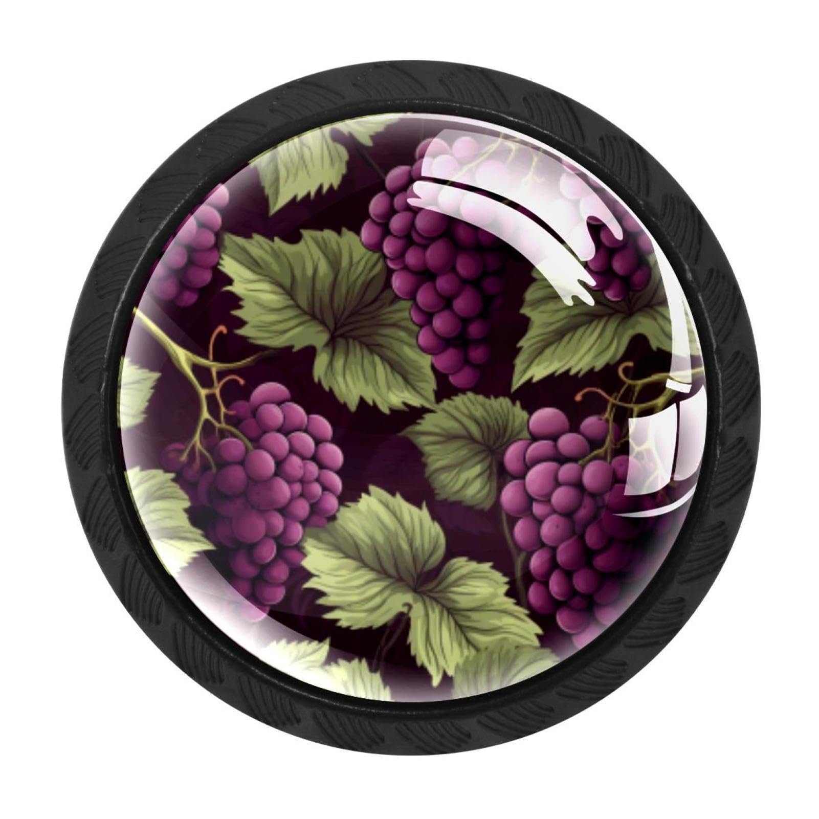 Chenzzzz Multicolored 19 4 Pack Round Cabinet Knobs For Kitchen Bathroom Closet Dresser Cabinets, Grape