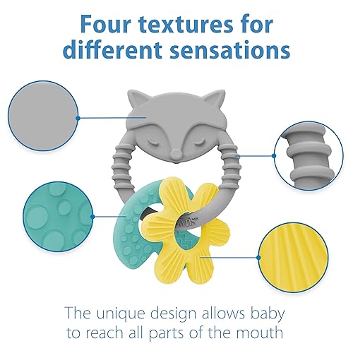 Miniatura 4 de Dr. Brown's Mordedor de anillo de silicona con lazo de aprendizaje, zorro - 9.8 ft+