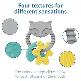 Dr. Brown\'s Learning Loop Silicone Ring Teether, Fox - 3m+