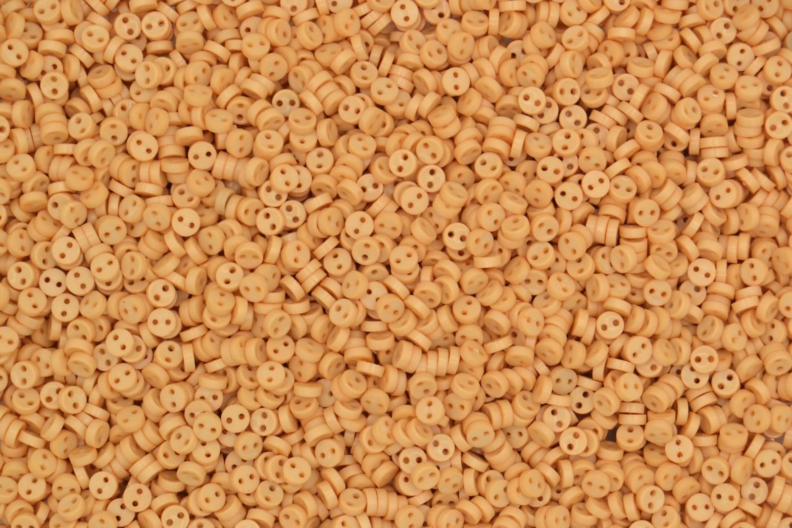 celloexpress 5mm Caramel Brown Circles Mini Doll Buttons for Dolls & Soft Toys Clothes - 5mm Assorted Round Colours & Designs (Pack of 500, Caramel Brown Circles) — image 1