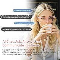 Vista 7 de Gafas Inteligentes AI con Traducción en Tiempo Real, Bluetooth 5.3 Inalámbrico, Interpretación Simultánea Inteligente para Más de 160 Idiomas