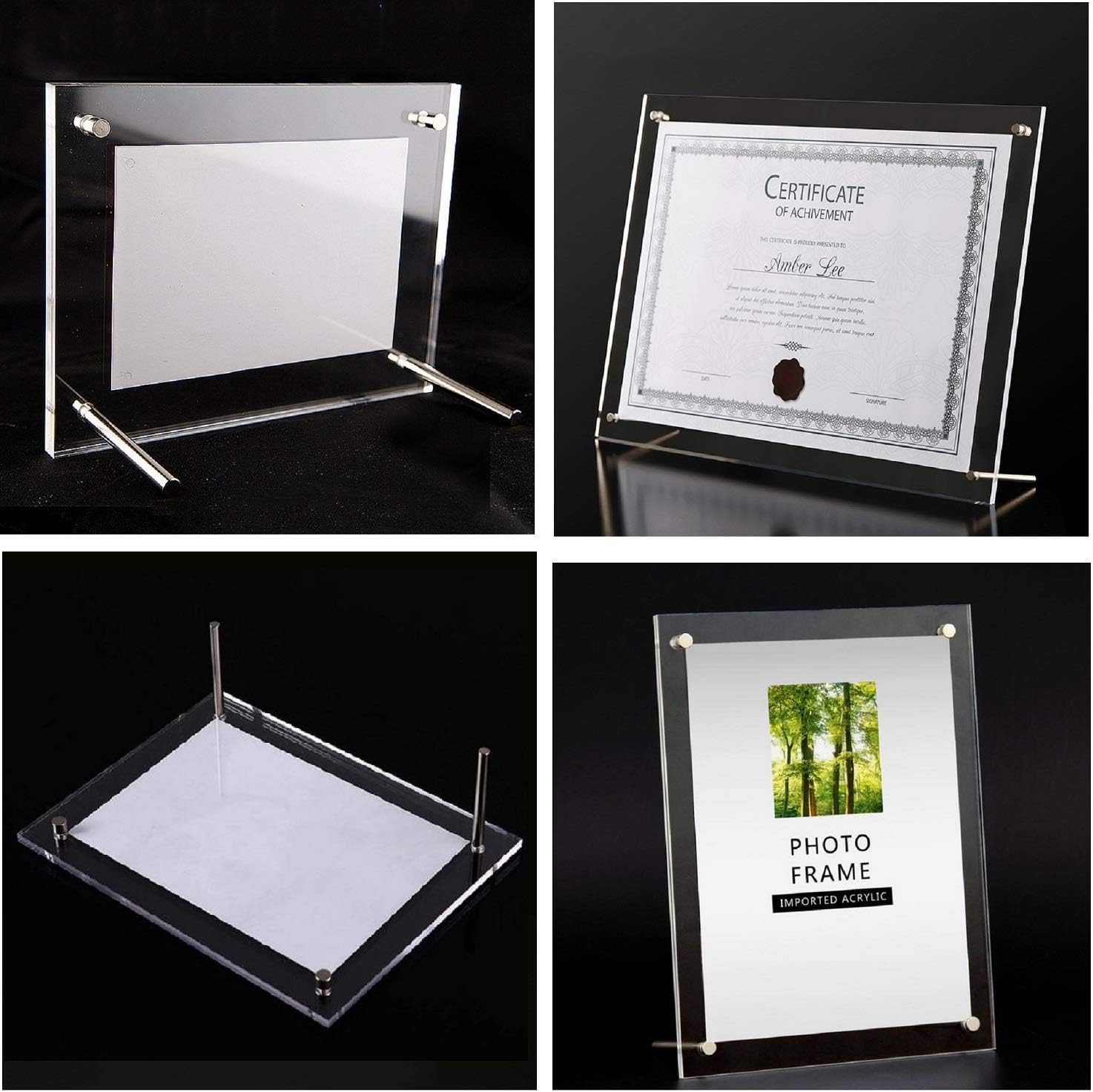 12周年記念イベントが 横長額縁 02 500 250ｍｍ ブラウン グレー ブラック 前面アクリル仕様 Fucoa Cl