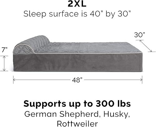 Miniatura 2 de Furhaven  Cama para perro. Sofá estilo tradicional terapéutico. Sofá cama de lujo de sala para mascotas con funda extraíble, para perros y gatos