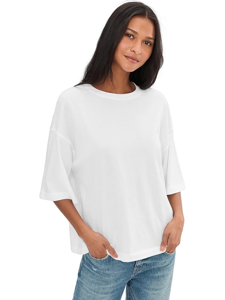 White Free People We The Free Perfect Oversized Tee