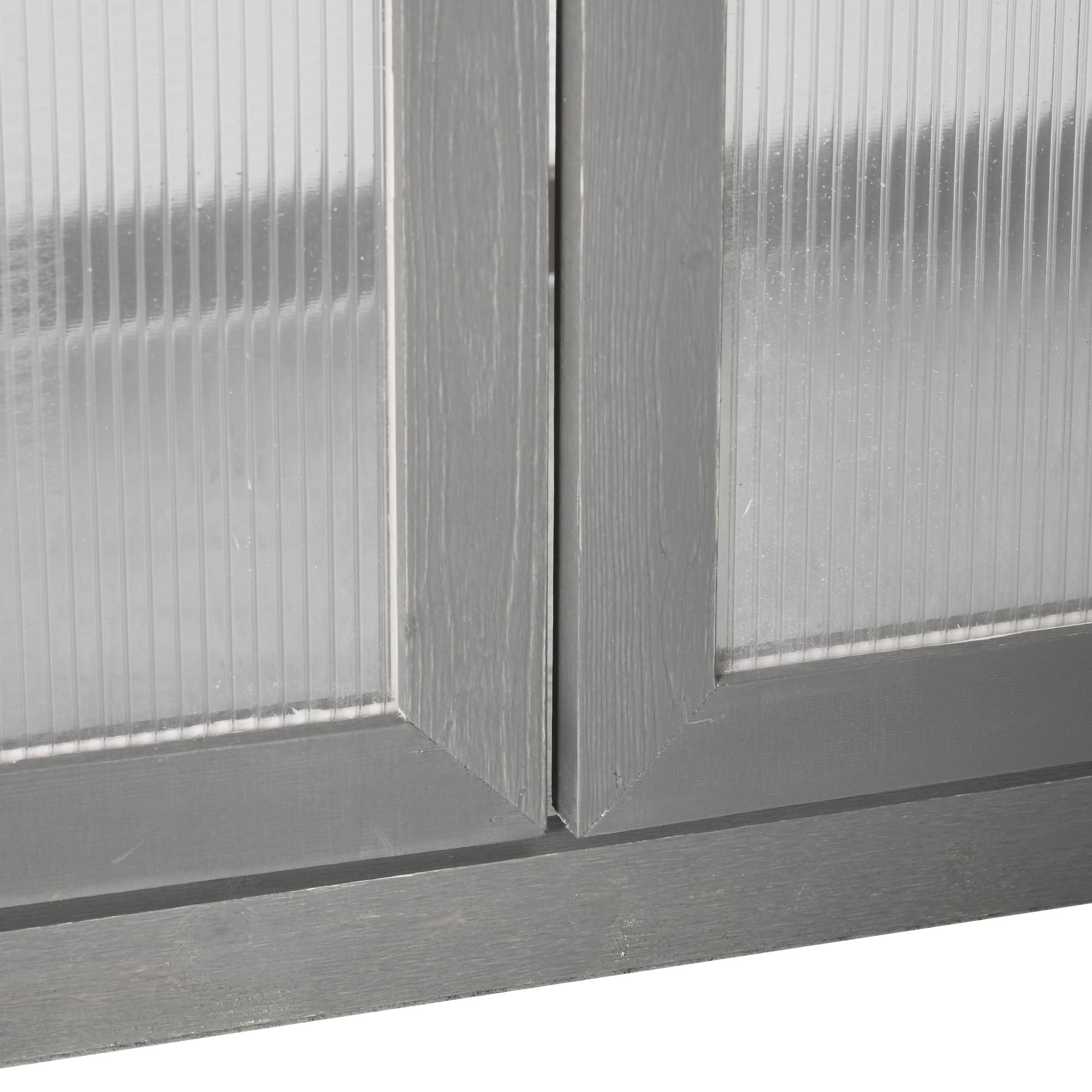 Outsunny Mini serra da giardino 3 livelli dim. 76 x 47 x 110 h cm doppia porta tetto apribile legno abete laccato policarbonato