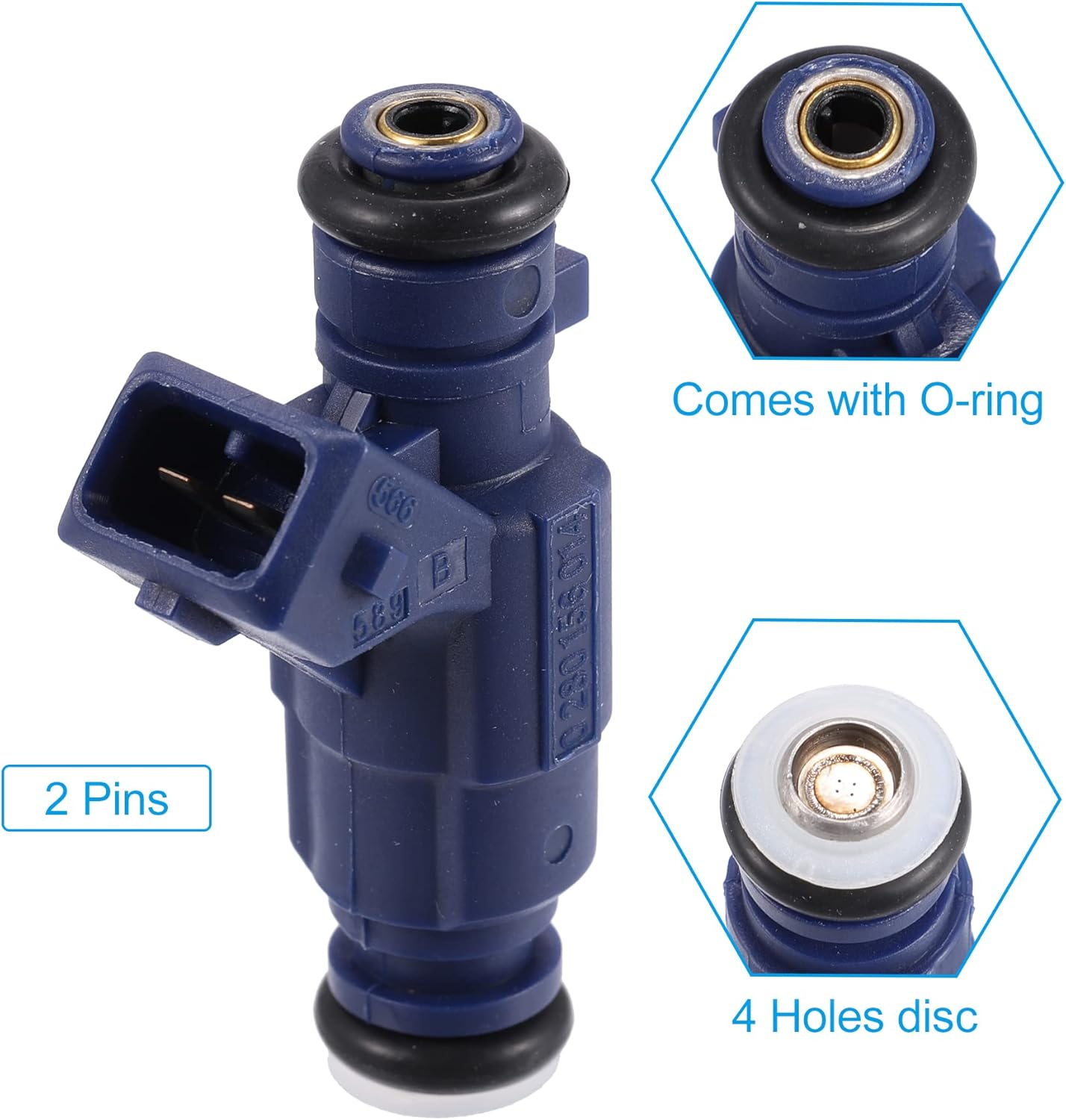 X AUTOHAUX 6pcs 0280156014 A1120780149 Fuel Injector for Mercedes CLK320 SLK320 E320 C320 C240 ML320 2001-2005 2.6L 3.2L for Chrysler Crossfire 2004-2008 5101526AA
