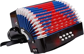 Mrisata Piano Accordion 8 Bass Accordion 17 Key Accordion Accordion for Beginner Accordion Reed Instrument Accordion Musical Piano Keyboard Toy Rhythm Training Spring Instrument