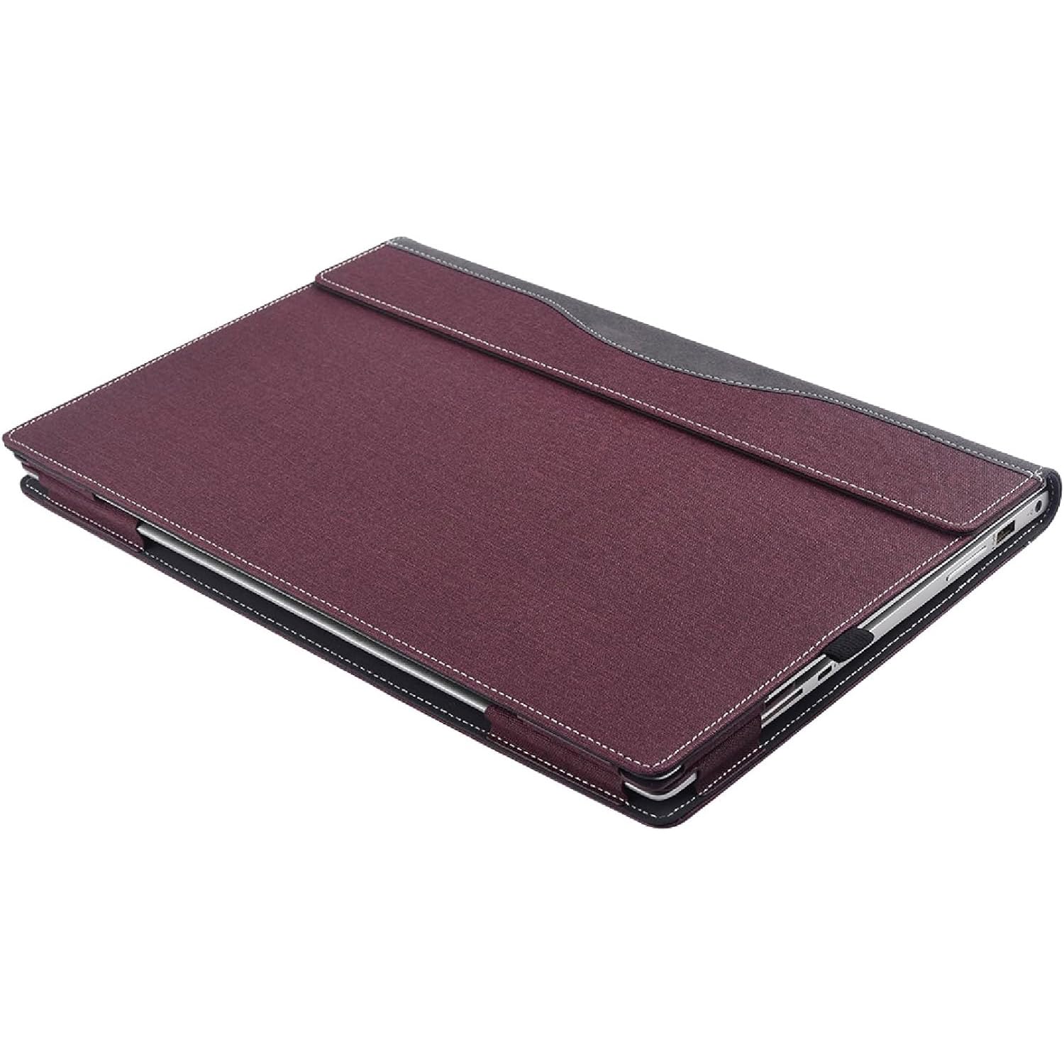 Custodia protettiva per laptop da 14" MSI Modern 14 C13M C12M C11M C7M C5M, in materiale PU, separabile, custodia protettiva per notebook e PC (rosso vinaccio)