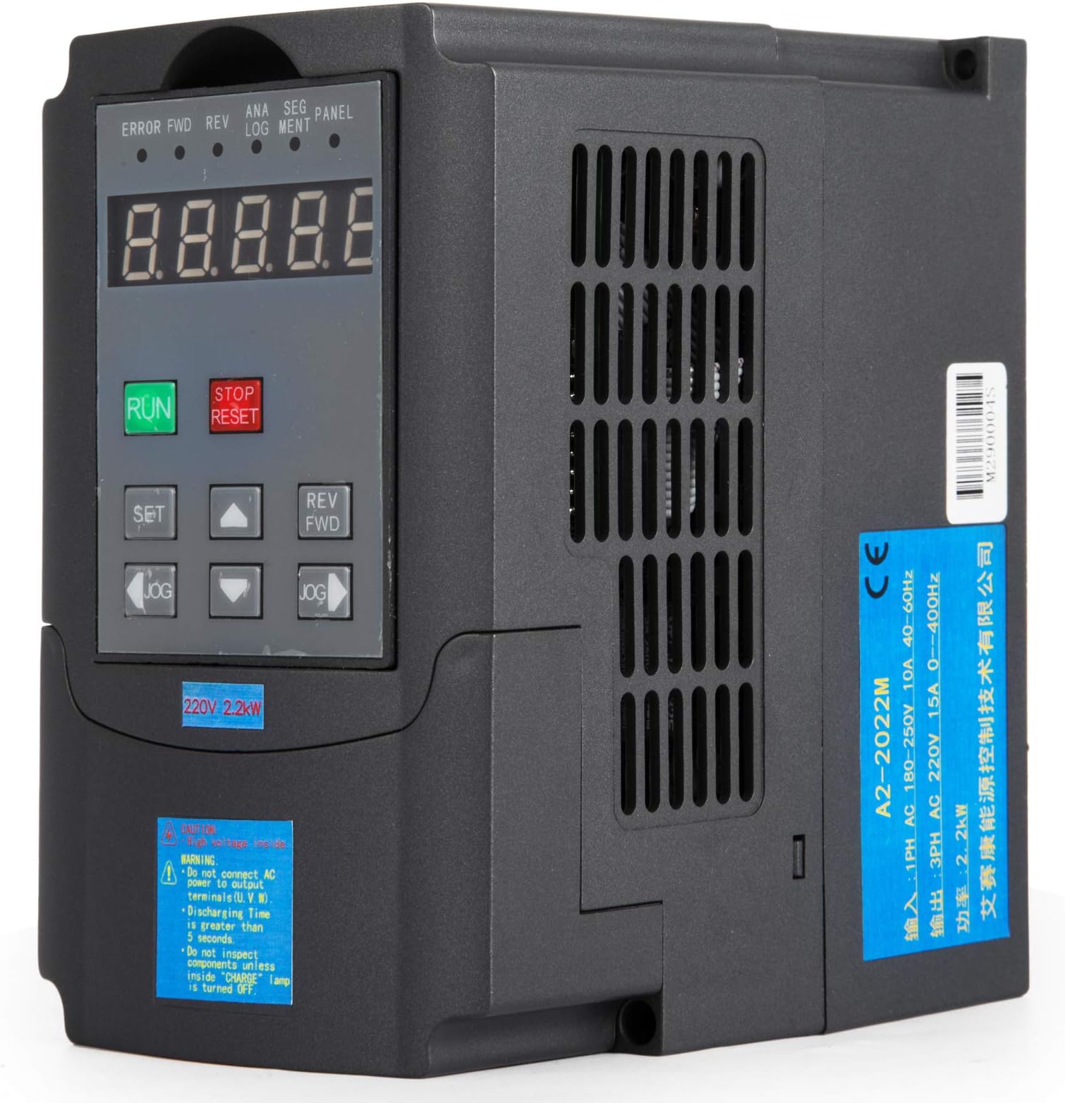 Impiclio 1.5KW VFD Variable Frequency Drive Inverter for Spindle Motor Speed Control 2HP 7A 220-250V (1.5KW 220V)