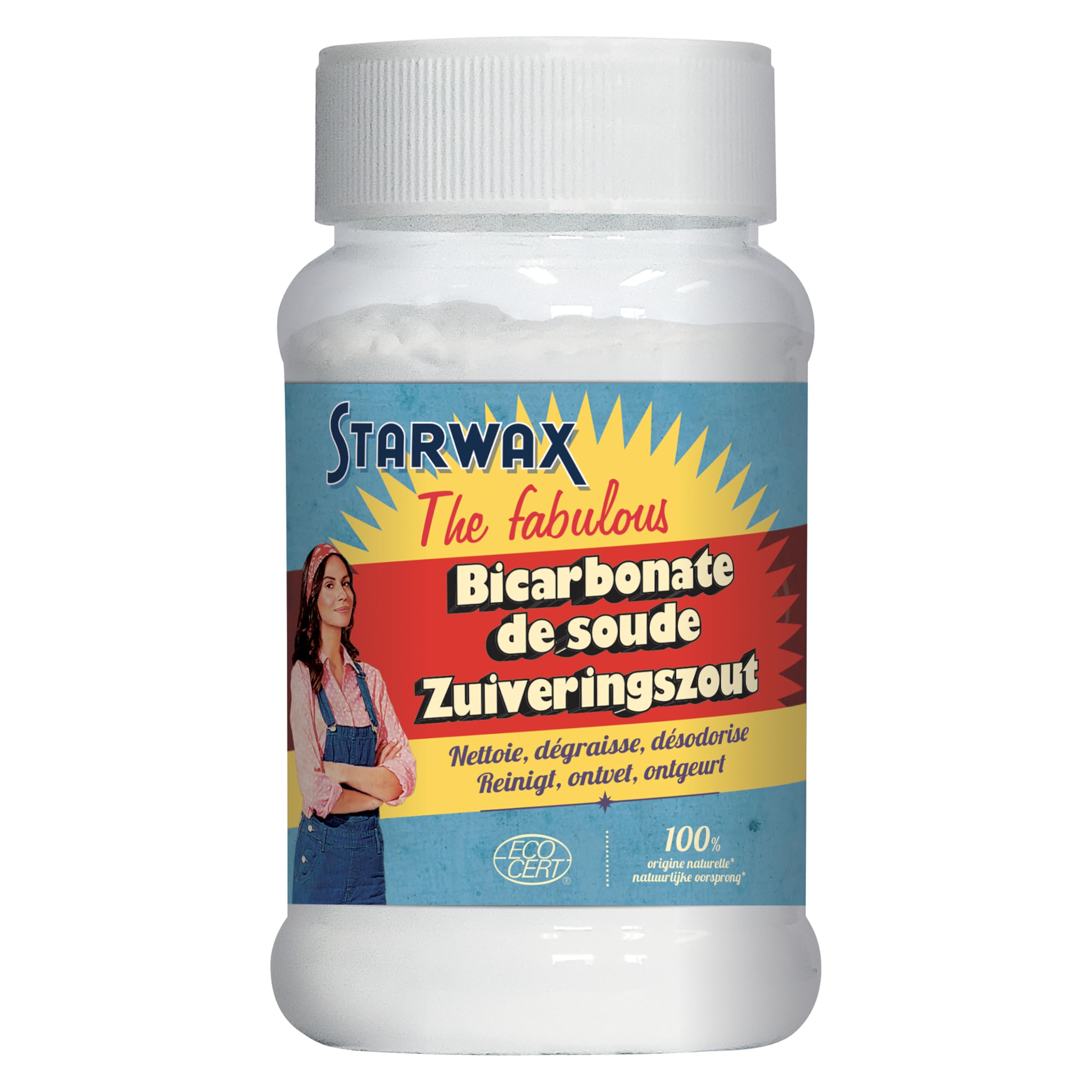 STARWAX THE FABULOUS - Sosa doméstica - Limpia, desengrasa, neutraliza los olores y hace que la casa brille - Esencial para el cuidado de la casa - Origen 100% natural - Ecocert - 500 g